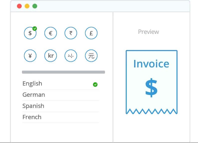 Create customized invoices